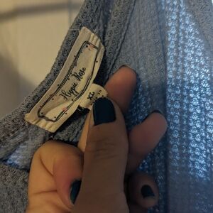 Hippie Rose Light Blue Waffle Knit Tank Top